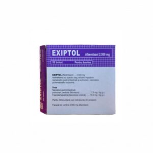 EXIPTOL 2500MG 20TAB/ALBENDAZOLE/Cattle,Sheep,Goats/Bovini,Ovini,Caprini