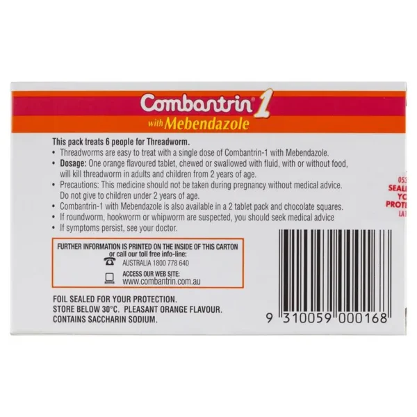Combantrin -1 Threadworm Tablets 6 Pack
